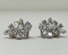 Platinum Diamond French Clip Post Earrings (Dayton, NJ)