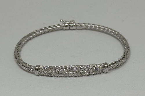 18K Gold Diamond Woven Bracelet (Dayton, NJ)