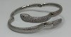 18K Gold Diamond & Emerald Hindged Snake Bracelet (Dayton, NJ) - 5