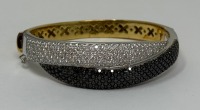 18K Gold Diamond Hindged Bangle Bracelet (Dayton, NJ)