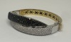 18K Gold Diamond Hindged Bangle Bracelet (Dayton, NJ) - 3