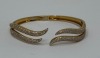 14K Gold Shy Diamond Hindged Bangle Bracelet (Dayton, NJ)