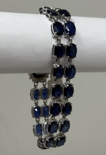 14K Gold Sapphire & Diamond Bracelet (Dayton, NJ)