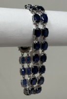 14K Gold Sapphire & Diamond Bracelet (Dayton, NJ)