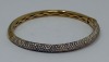 18K Gold Diamond Hindged Bangle Bracelet (Dayton, NJ)