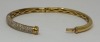 18K Gold Diamond Hindged Bangle Bracelet (Dayton, NJ) - 3