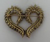 18K Gold Diamond Heart Brooch (Dayton, NJ) - 2
