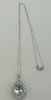 14K Gold Aquamarine & Diamond Necklace (Dayton, NJ)