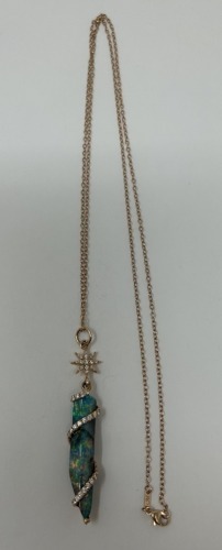 18K Gold Chain Necklace & Pendant (Dayton, NJ)