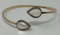 18K Gold Moonstone & Diamond Cuff Bracelet (Dayton, NJ)