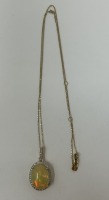 18K Gold Diamond & Opal Necklace (Dayton, NJ)
