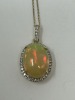 18K Gold Diamond & Opal Necklace (Dayton, NJ) - 2