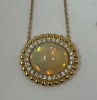 14K Gold Diamond & Opal Necklace (Dayton, NJ) - 2
