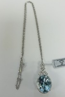 14K Gold Diamond & Topaz Necklace (Dayton, NJ)
