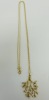 14K Gold Chian Necklace & 18K Gold Coral Banch Motif Pendant (Dayton, NJ)
