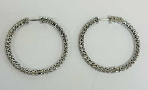 14K Gold Diamond Hoop Earring (Dayton, NJ)