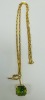 18K Gold Diamond & Peridot Necklace (Dayton, NJ)