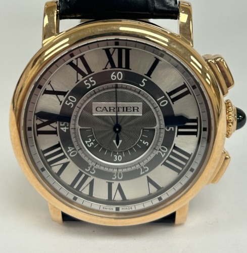 18K Gold Cartier Rotone De Cartier Central Chronograph Automatic Watch (Dayton, NJ)
