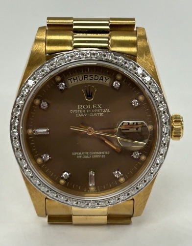 18K Gold Rolex Oyster Perpetual Day Date Watch (Dayton, NJ)