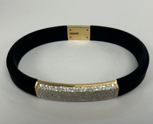 18K Gold & Rubber David Yurman Diamond Bracelet (Dayton, NJ)