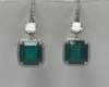 18K Gold Emerald & Diamond Earrings (Dayton, NJ)