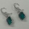 18K Gold Emerald & Diamond Earrings (Dayton, NJ) - 2