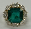 18K Gold Emerald & Diamond Ring (Dayton, NJ)
