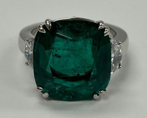 Platinum Emerald & Diamond Ring (Dayton, NJ)