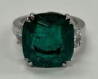 Platinum Emerald & Diamond Ring (Dayton, NJ)
