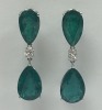 18K Gold Emerald & Diamond Earrings (Dayton, NJ)