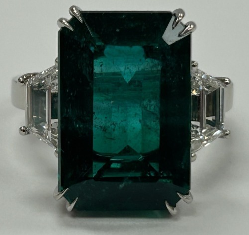 Platinum Emerald & Diamond Ring (Dayton, NJ)