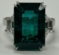 Platinum Emerald & Diamond Ring (Dayton, NJ)