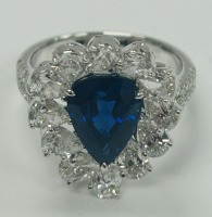 18K White Gold, Sapphire & Diamond Ring (Dayton, NJ)