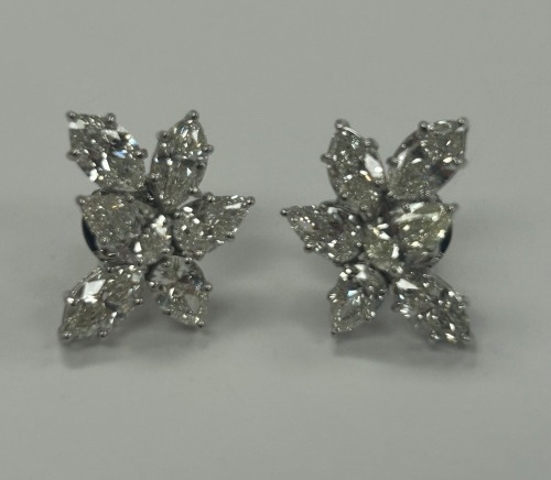 18K White Gold & Diamond Earrings (Dayton, NJ)