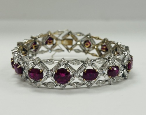 18K Gold, Ruby & Diamond Bracelet (Dayton, NJ)
