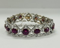 18K Gold, Ruby & Diamond Bracelet (Dayton, NJ)