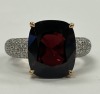 18K Gold, Garnet & Diamond Ring (Dayton, NJ)