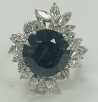 18KW Gold, Diamond & Zircon Ring (Dayton, NJ)