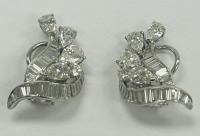 Platinum & Diamond Clip Earrings (Dayton, NJ)