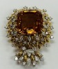 18K Gold Topaz & Diamond Pendent (Dayton, NJ)