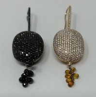 18K Gold Diamond Spinels & Citrine Briolettes Earings Set (Dayton, NJ)