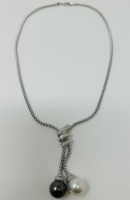 18K Gold Diamond & Pearl Necklace (Dayton, NJ)