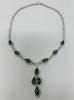 18K Gold Diamond & Emerald Necklace (Dayton, NJ)
