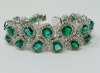 18K Gold Diamond & Emerald Bracelet (Dayton, NJ)
