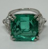 Platinum Ring with Diamonds & Emerald (Dayton, NJ)