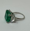 Platinum Ring with Diamonds & Emerald (Dayton, NJ) - 2
