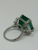 Platinum Ring with Diamonds & Emerald (Dayton, NJ) - 3