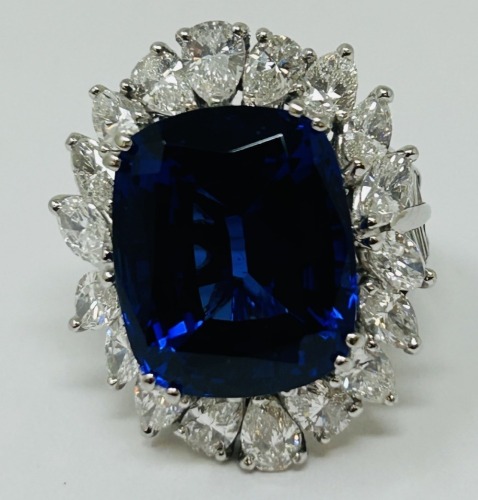 Platinum Ring with Diamonds & Tanzanite (Dayton, NJ)