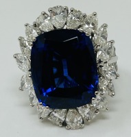 Platinum Ring with Diamonds & Tanzanite (Dayton, NJ)