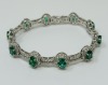 18K Gold Diamond & Emerald Bracelet (Dayton, NJ)
